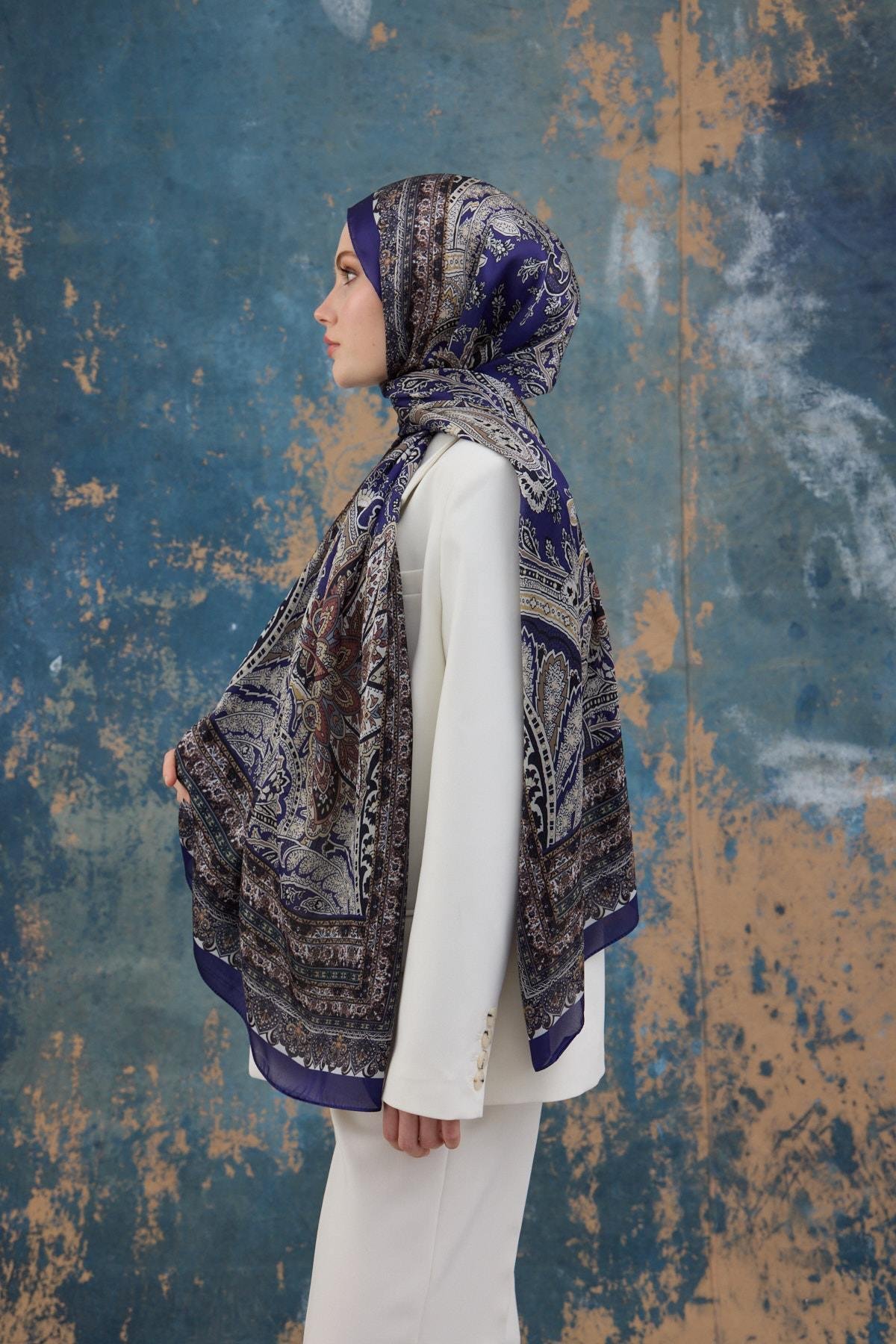 Mor Hint Vual Şal -  5007-13