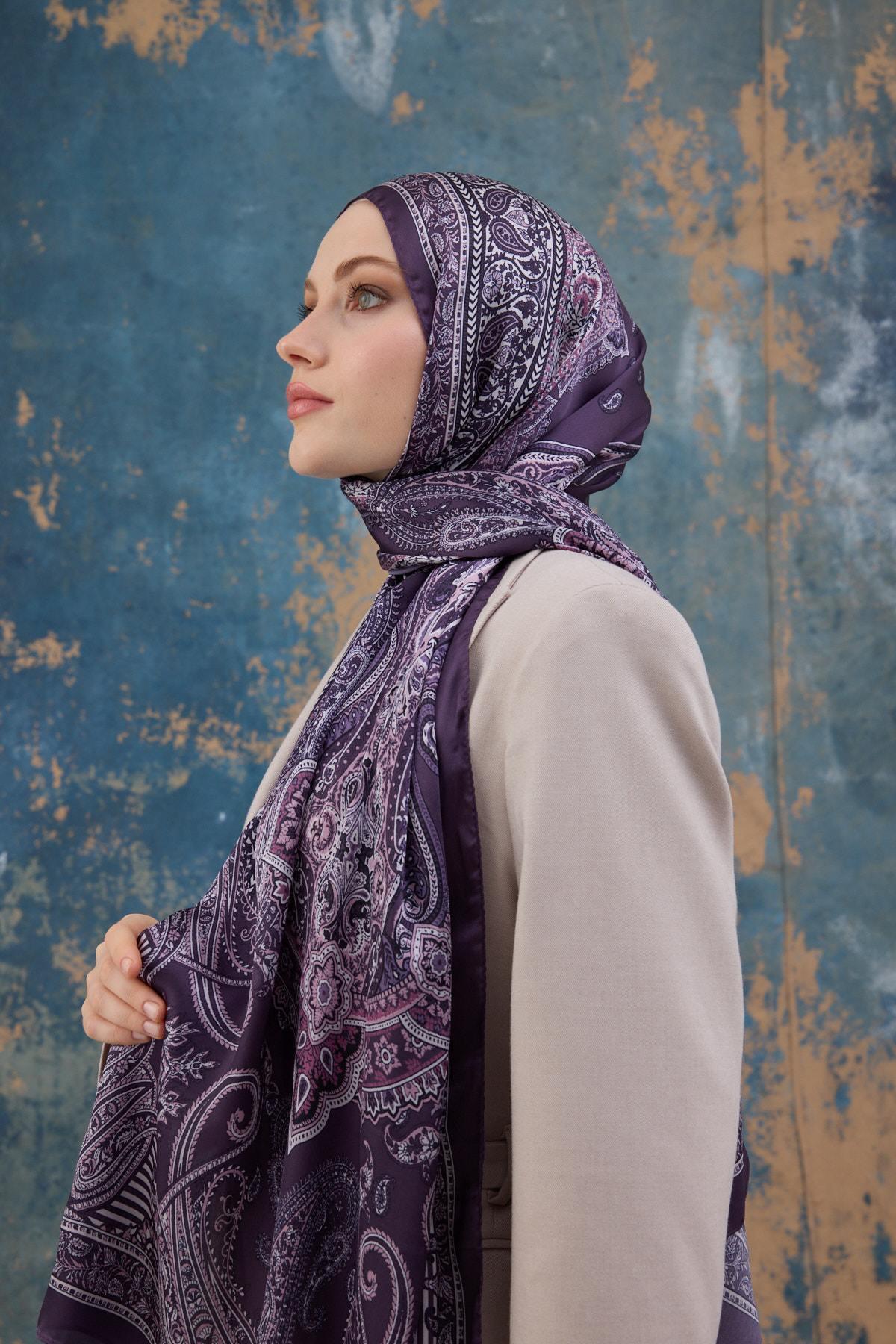 Mor Hint Vual Şal -  5008-02