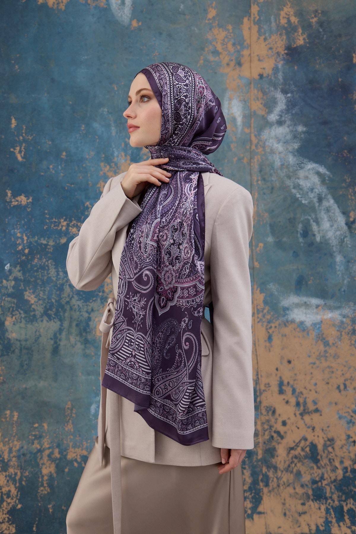 Mor Hint Vual Şal -  5008-02