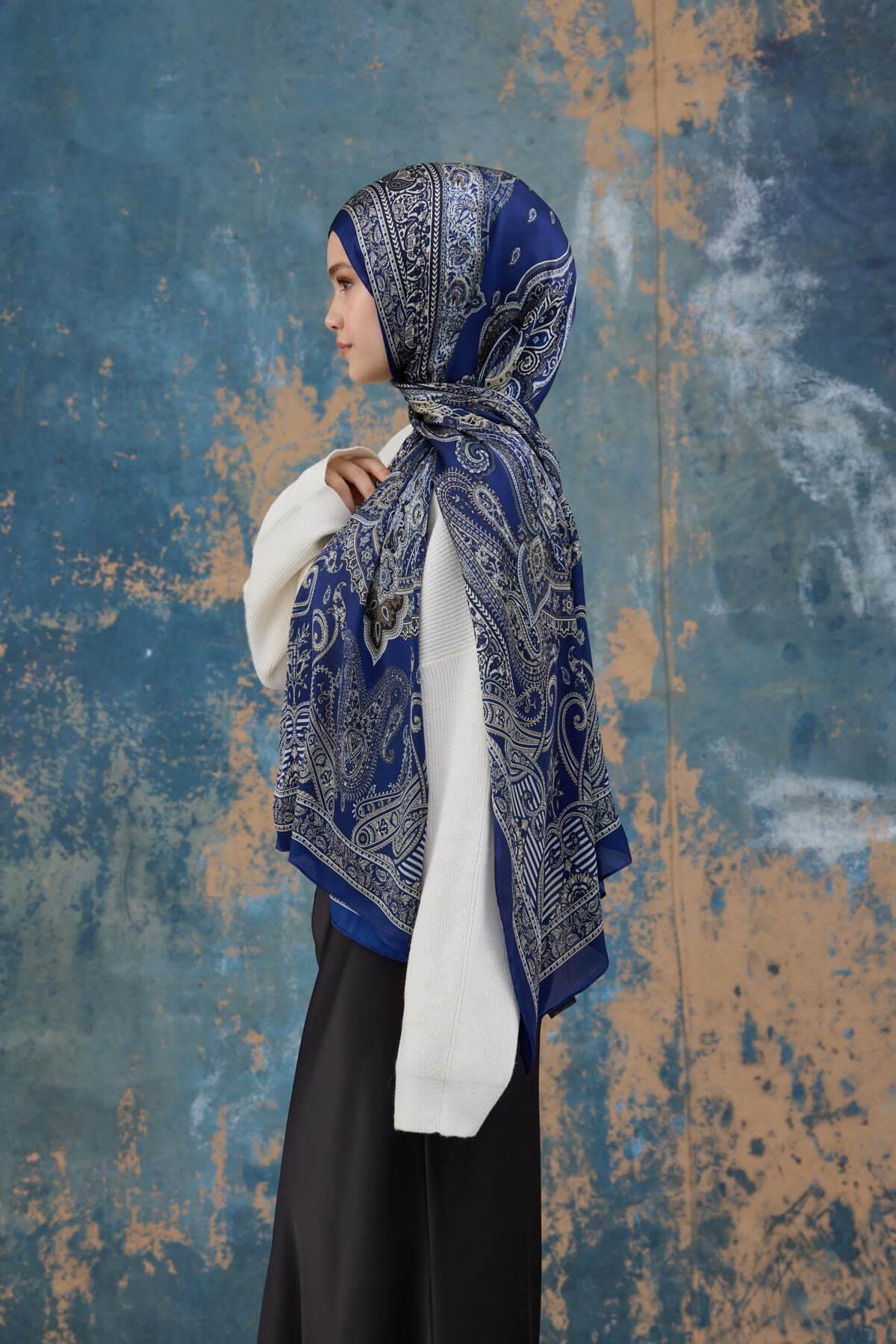 Morcivert Hint Vual Şal -  5008-11