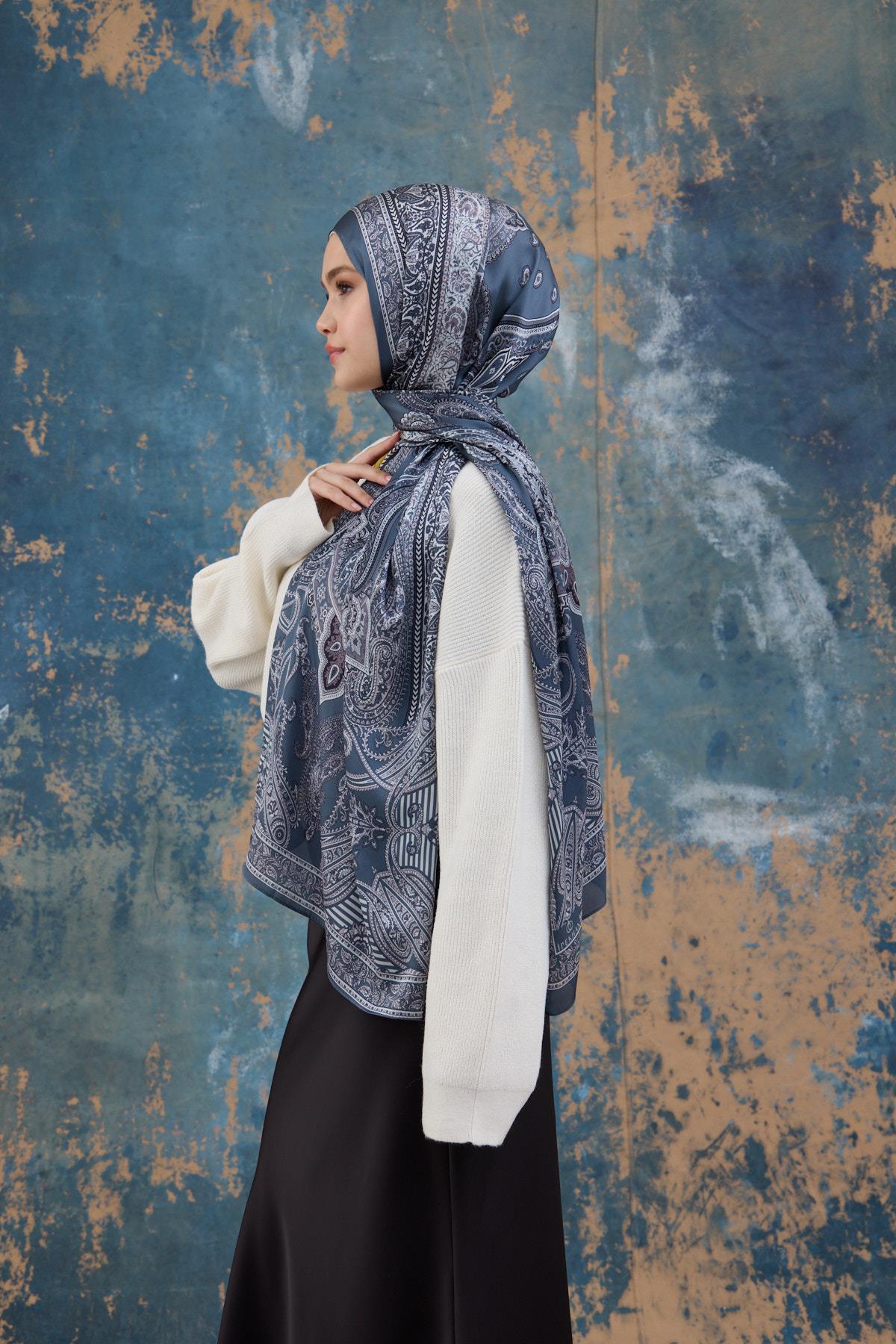 Mürdüm Hint Vual Şal -  5008-09