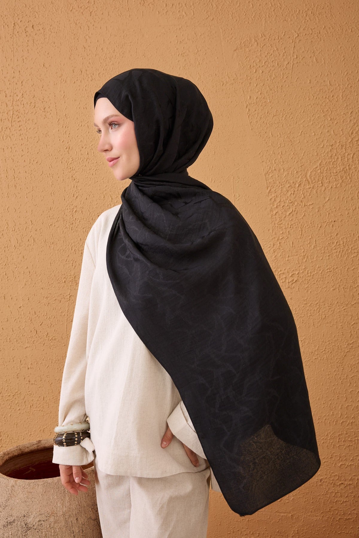 Naia Pamuk Şal Aris Siyah