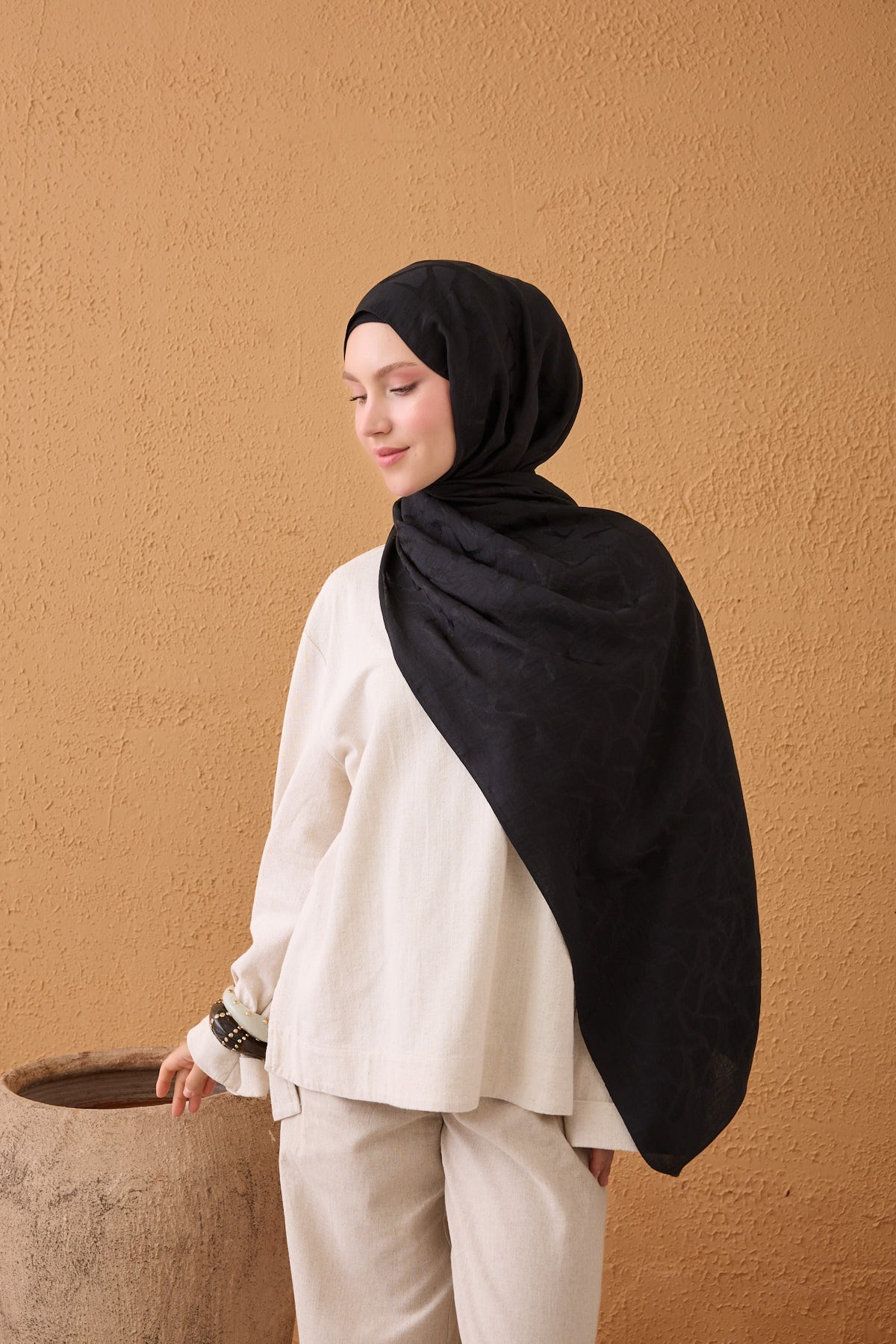 Naia Pamuk Şal Aris Siyah
