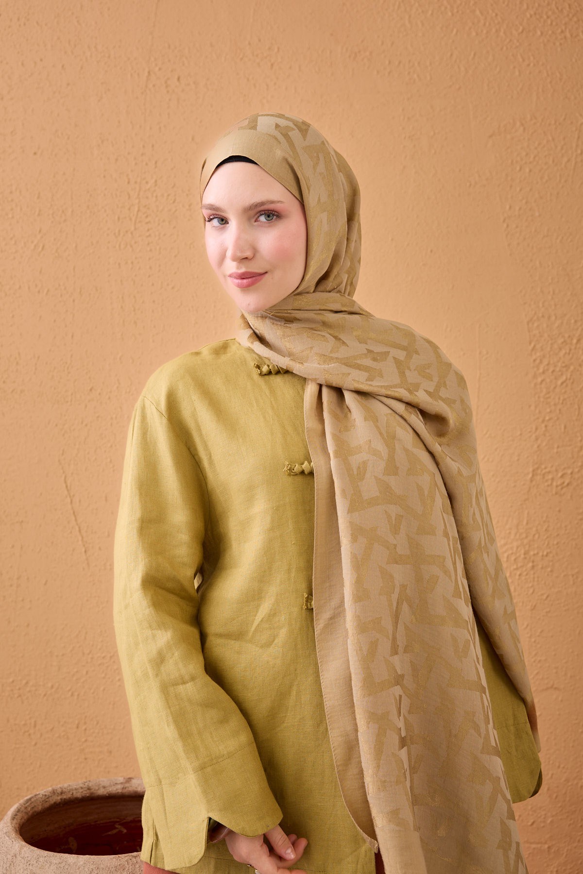 Naia Pamuk Şal Elio Camel