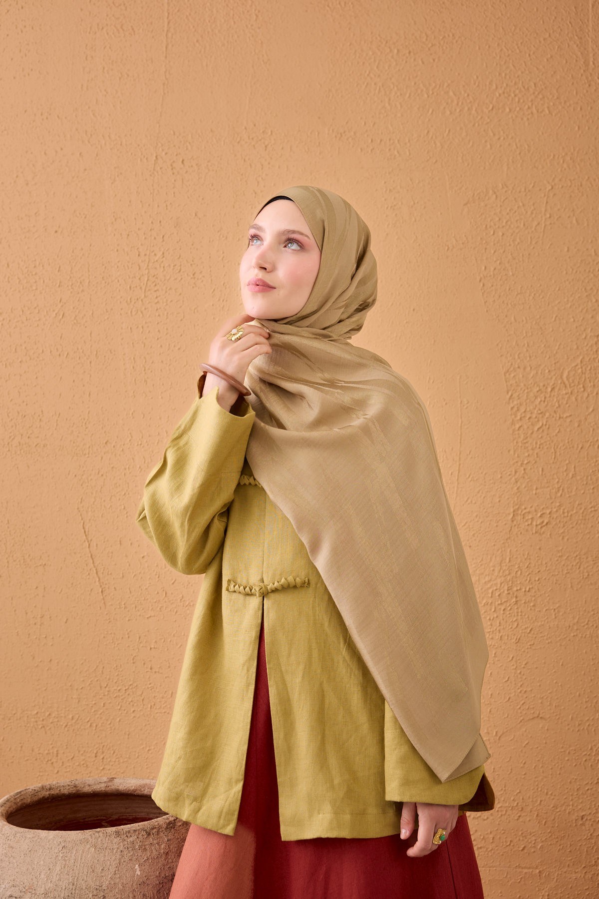 Naia Pamuk Şal Lyra Camel