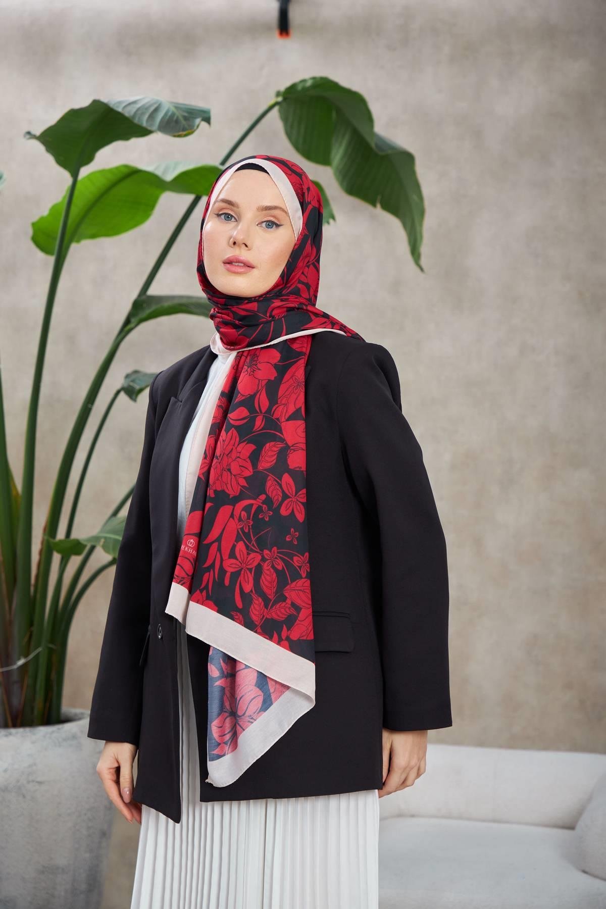 Nature Fulya Soft Şal Beyaz Siyah 3041-07