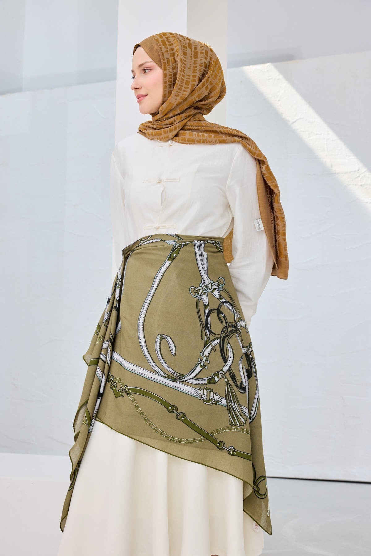 Omuz Şalı Chain Yeşil