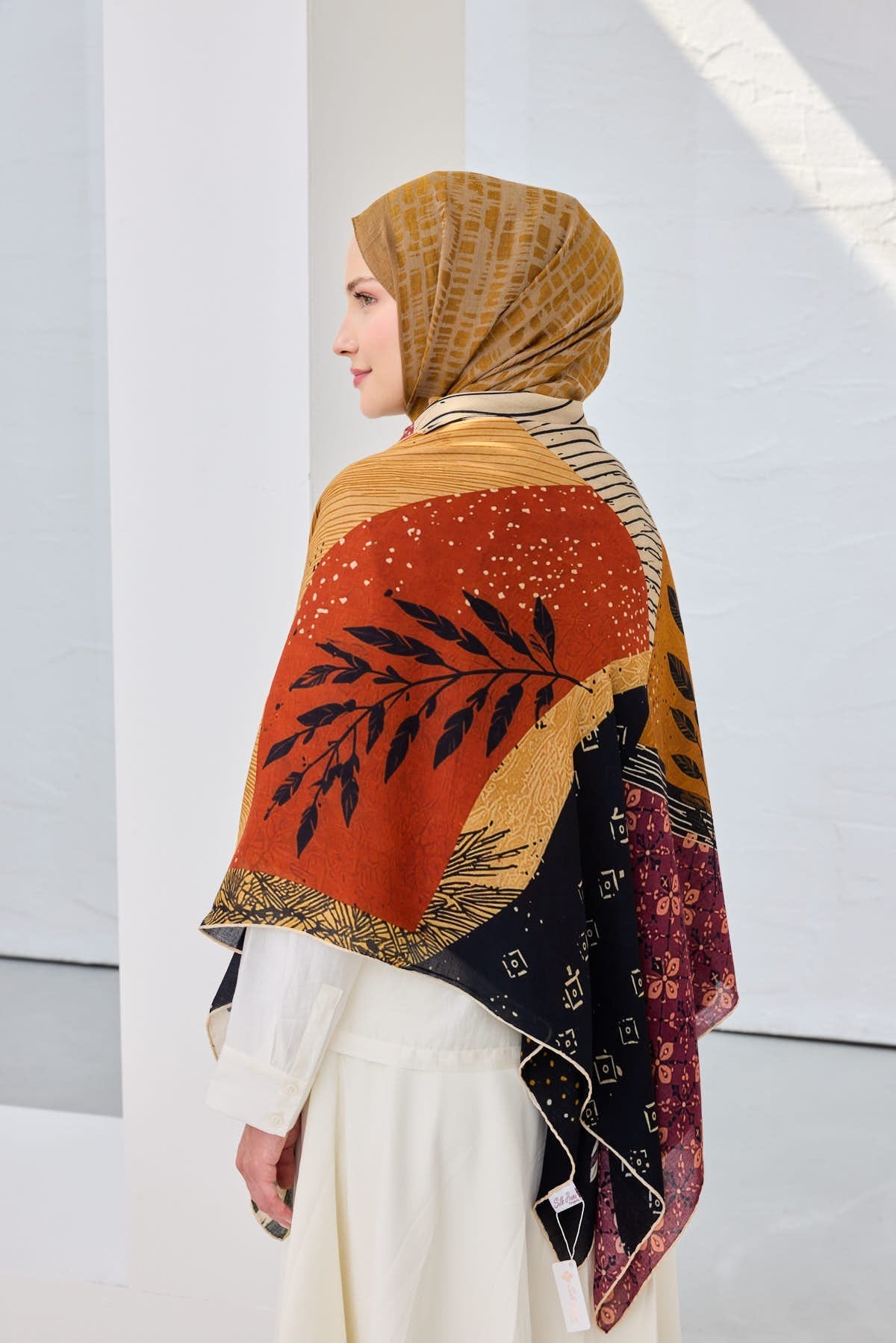 Omuz Şalı PatchworkBordo