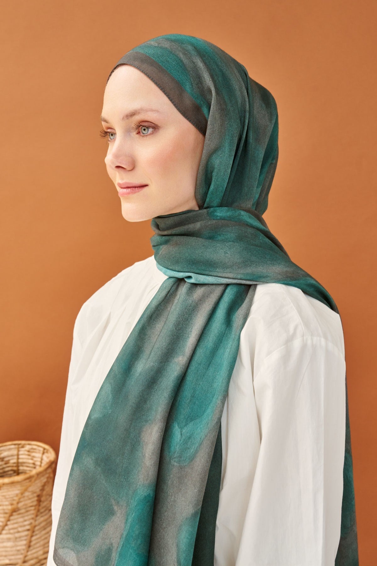 Riva Şal Tencel Cloud Yeşil