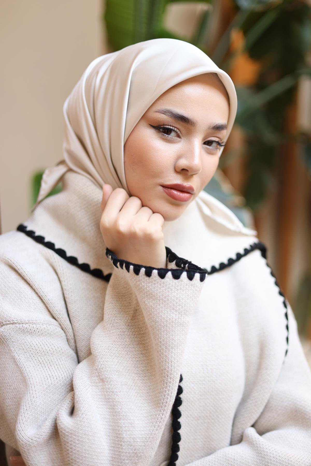 Silk Home Düz Micro Saten Eşarp 28013-11