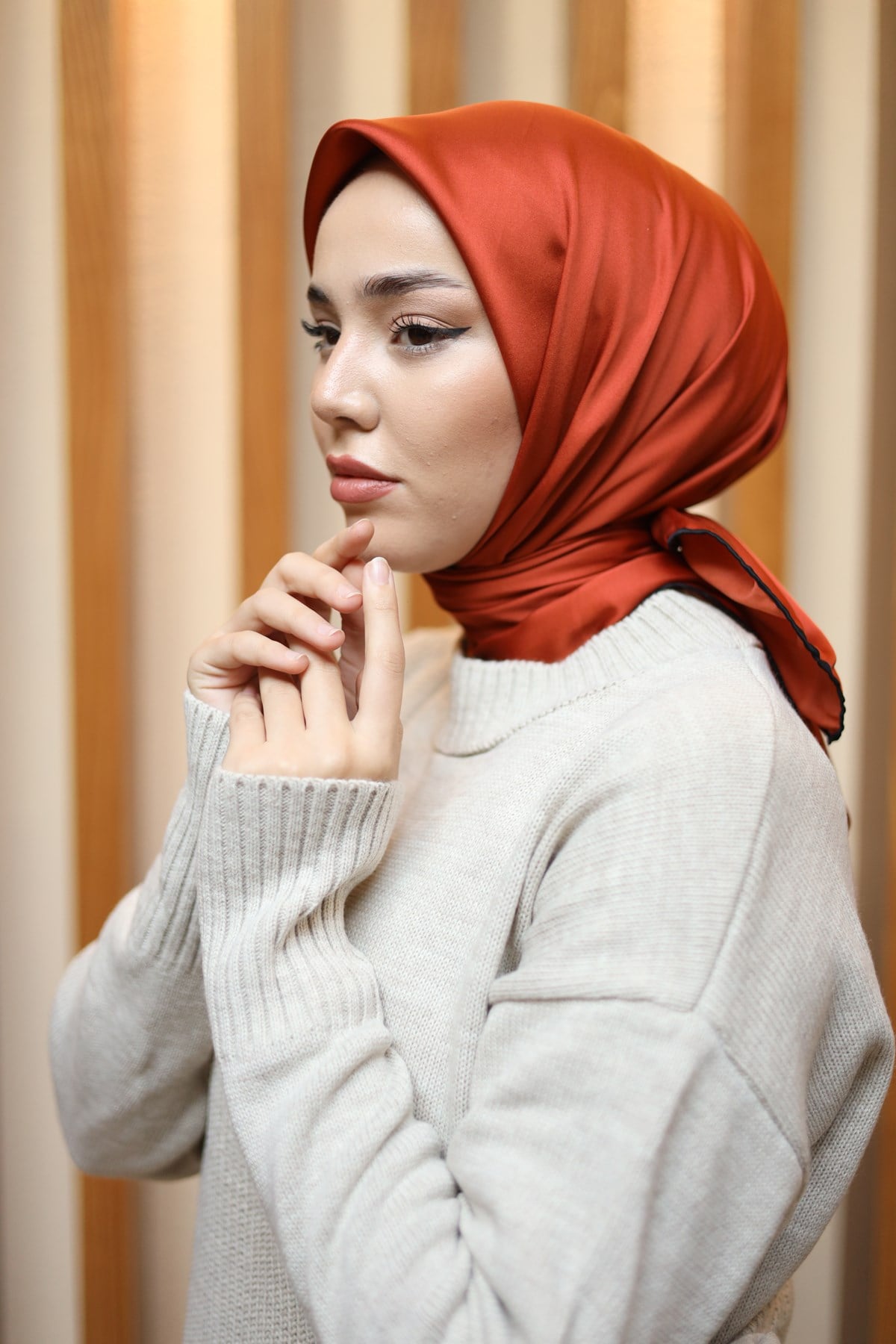 Silk Home Düz Micro Saten Eşarp 28013-13