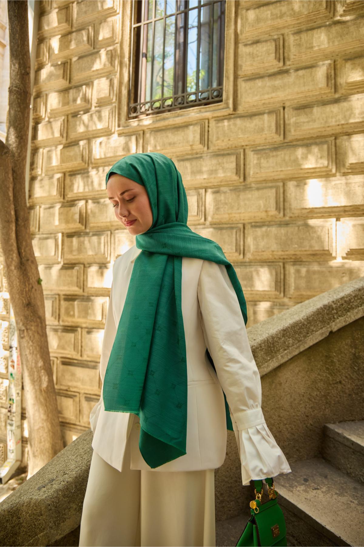 Silk Home Monogram Pamuk İpek Şal 461001-02