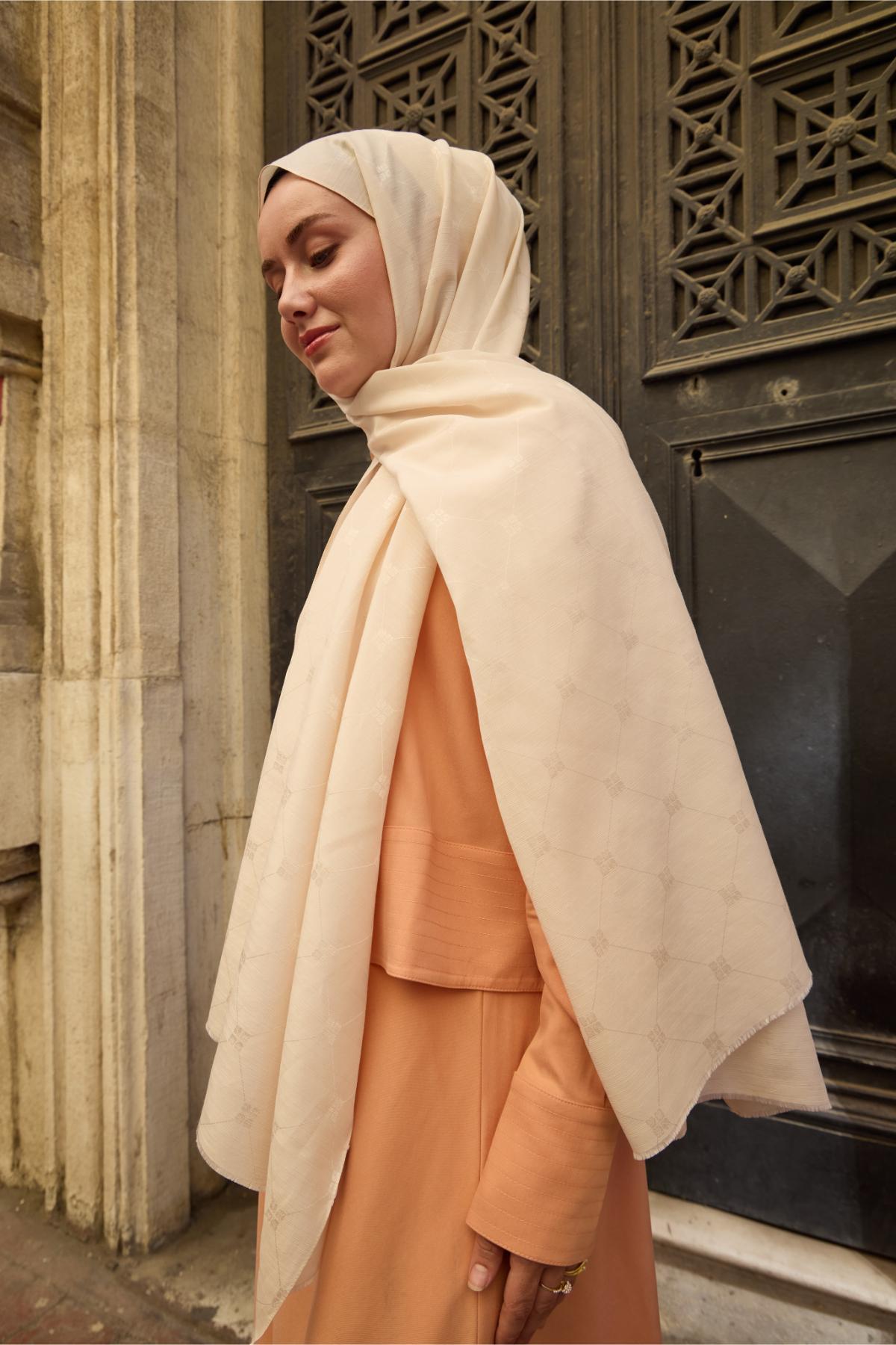 Silk Home Monogram Pamuk İpek Şal 461001-14