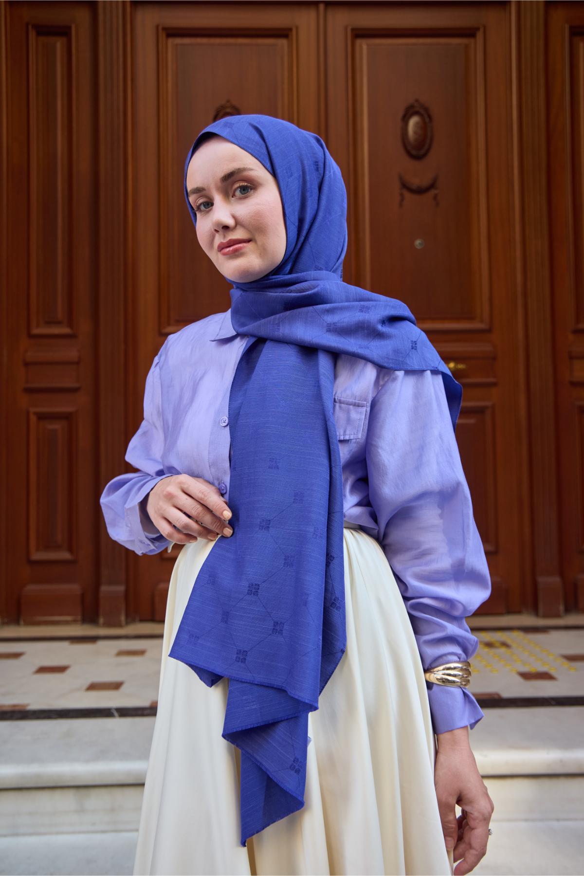 Silk Home Monogram Pamuk İpek Şal 461001-16