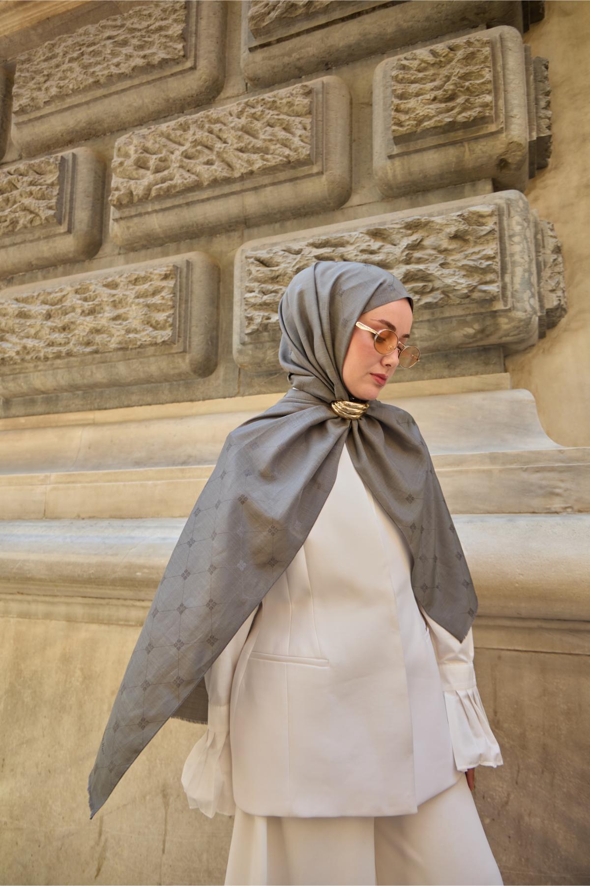 Silk Home Monogram Pamuk İpek Şal 461001-07