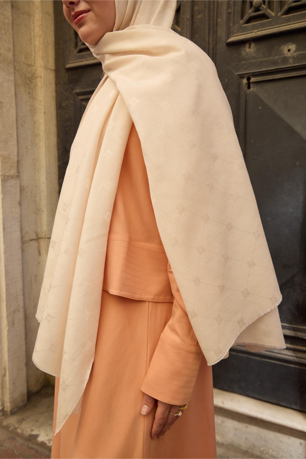 Silk Home Monogram Pamuk İpek Şal 461001-14