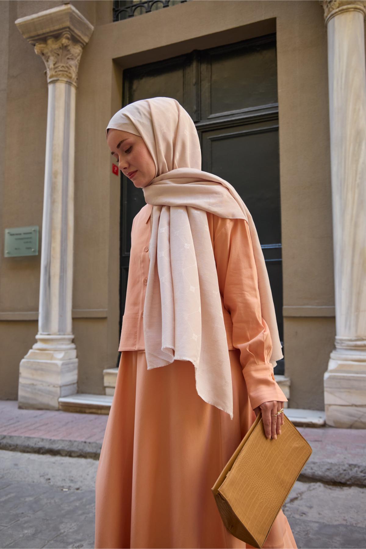 Silk Home Monogram Pamuk İpek Şal 461001-15