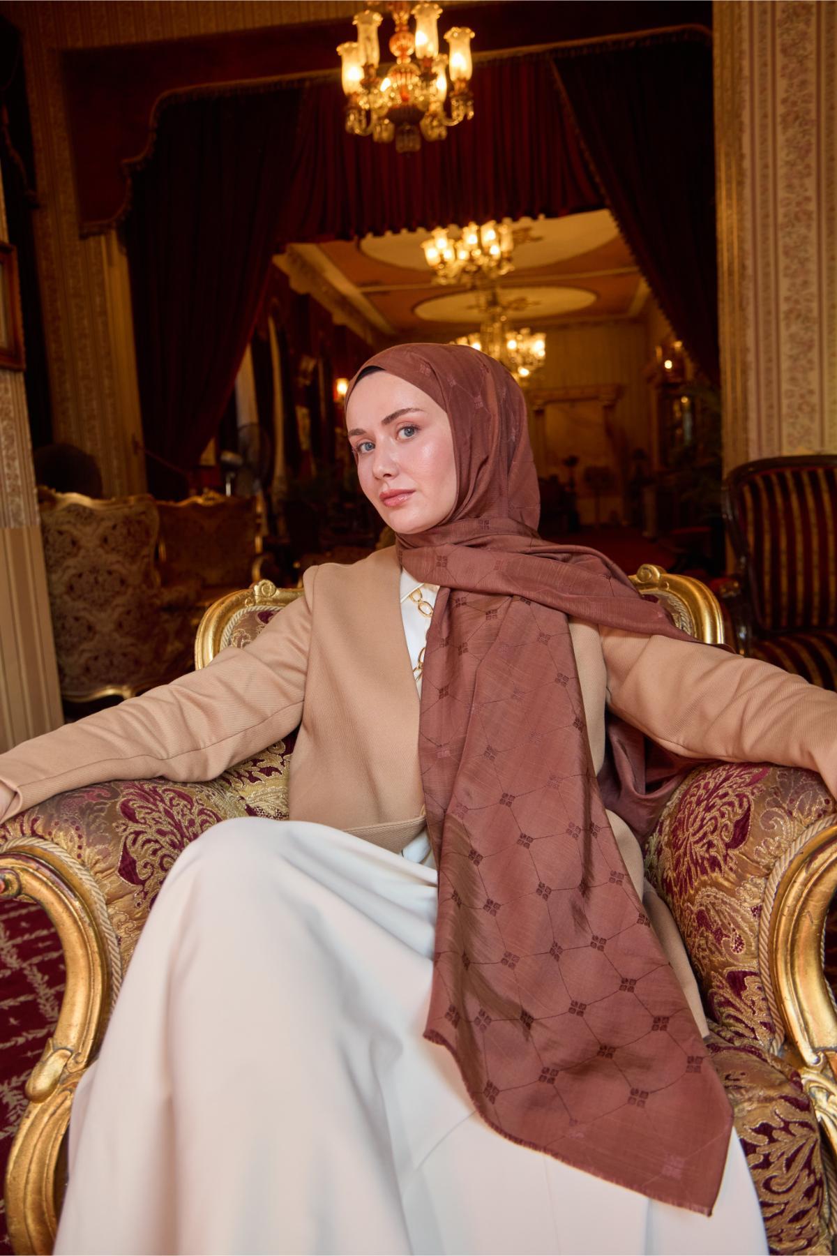 Silk Home Monogram Pamuk İpek Şal 461001-22