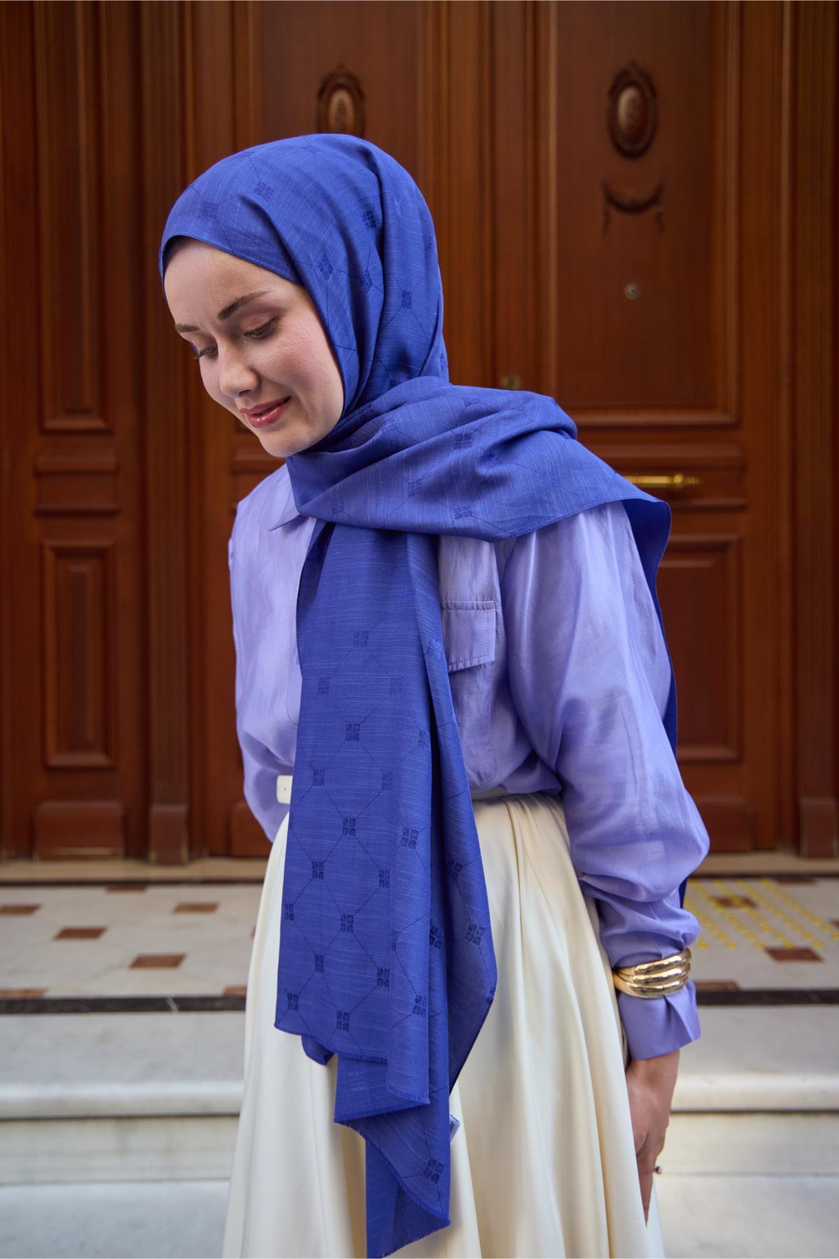 Silk Home Monogram Pamuk İpek Şal 461001-16