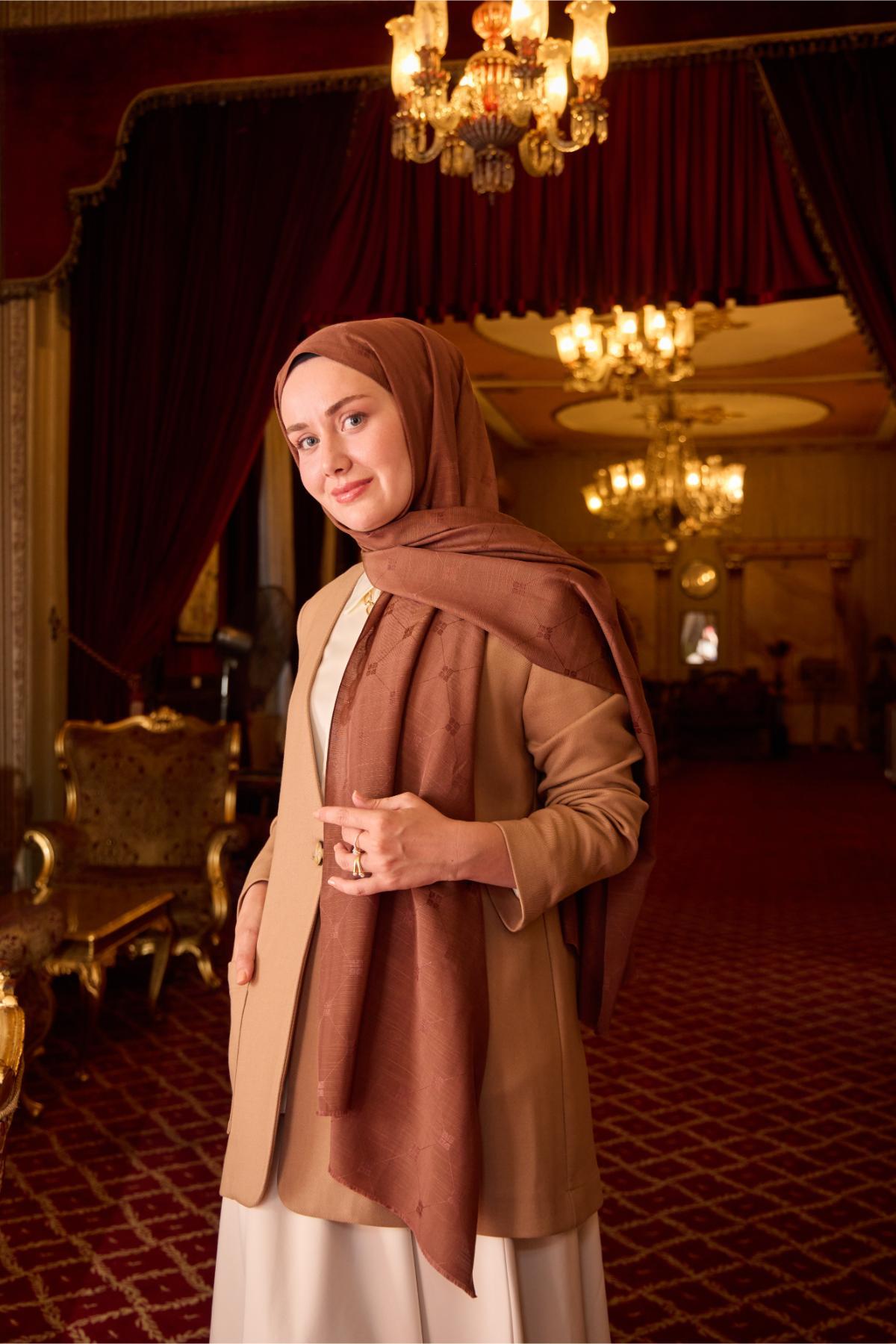 Silk Home Monogram Pamuk İpek Şal 461001-22