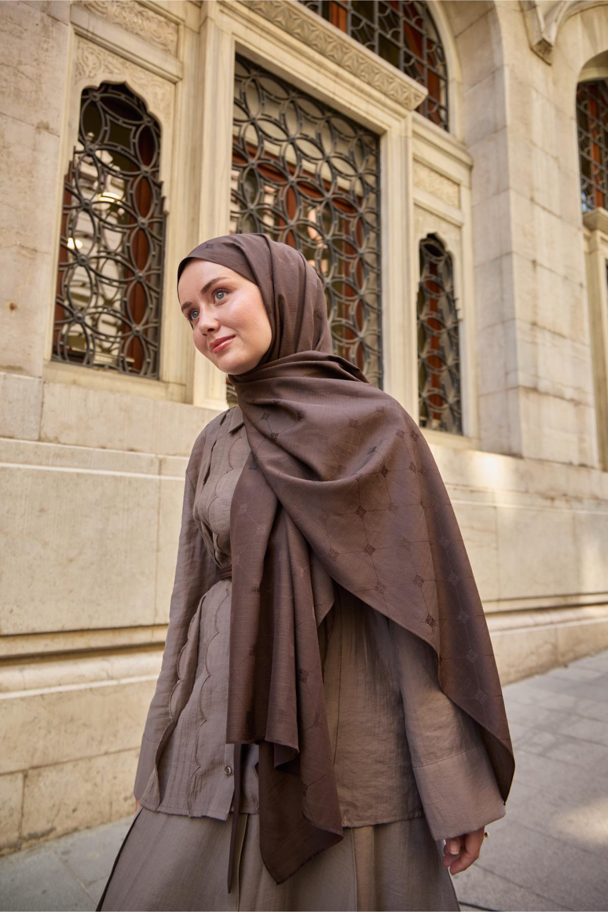 Silk Home Monogram Pamuk İpek Şal 461001-23