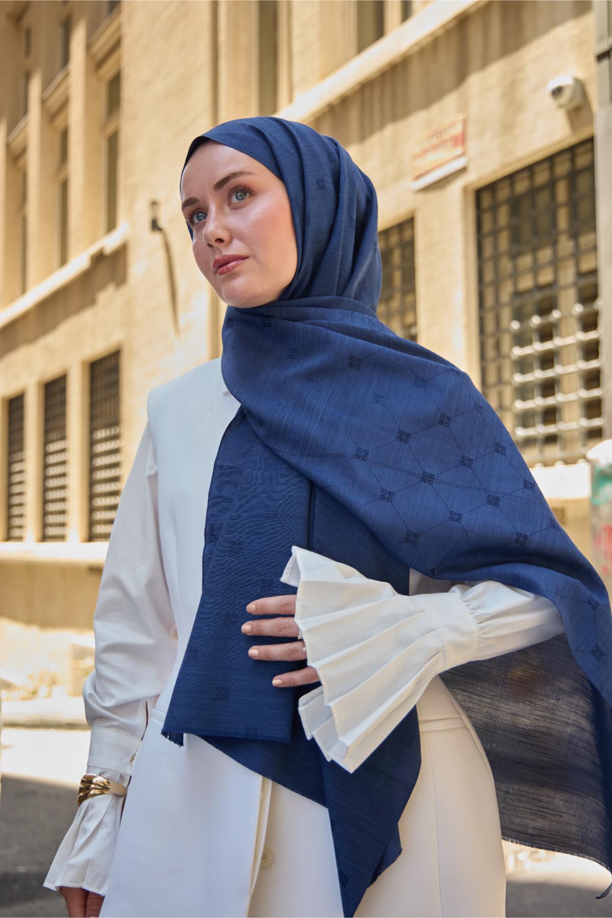 Silk Home Monogram Pamuk İpek Şal 461001-08