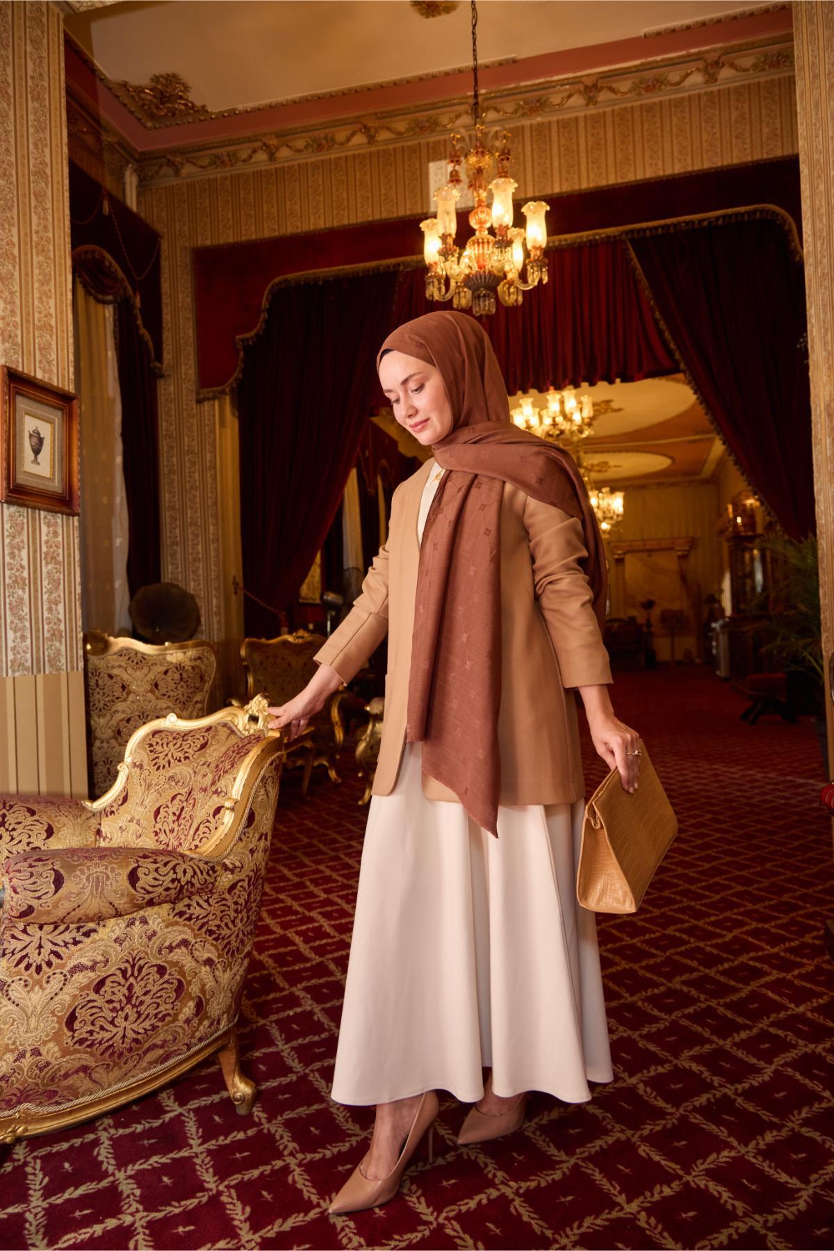 Silk Home Monogram Pamuk İpek Şal 461001-22