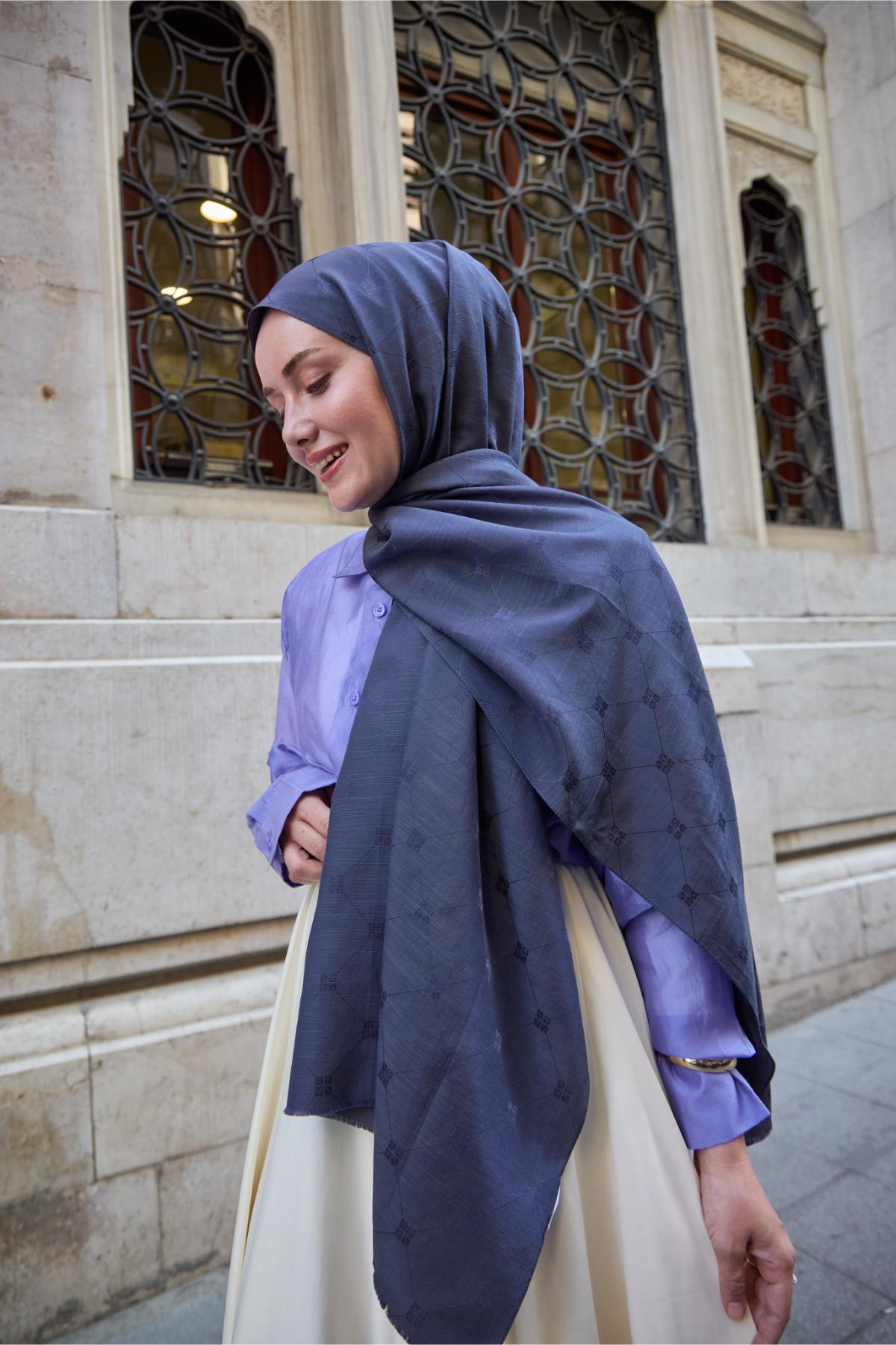 Silk Home Monogram Pamuk İpek Şal 461001-18