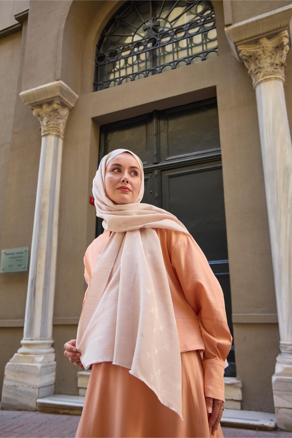 Silk Home Monogram Pamuk İpek Şal 461001-15