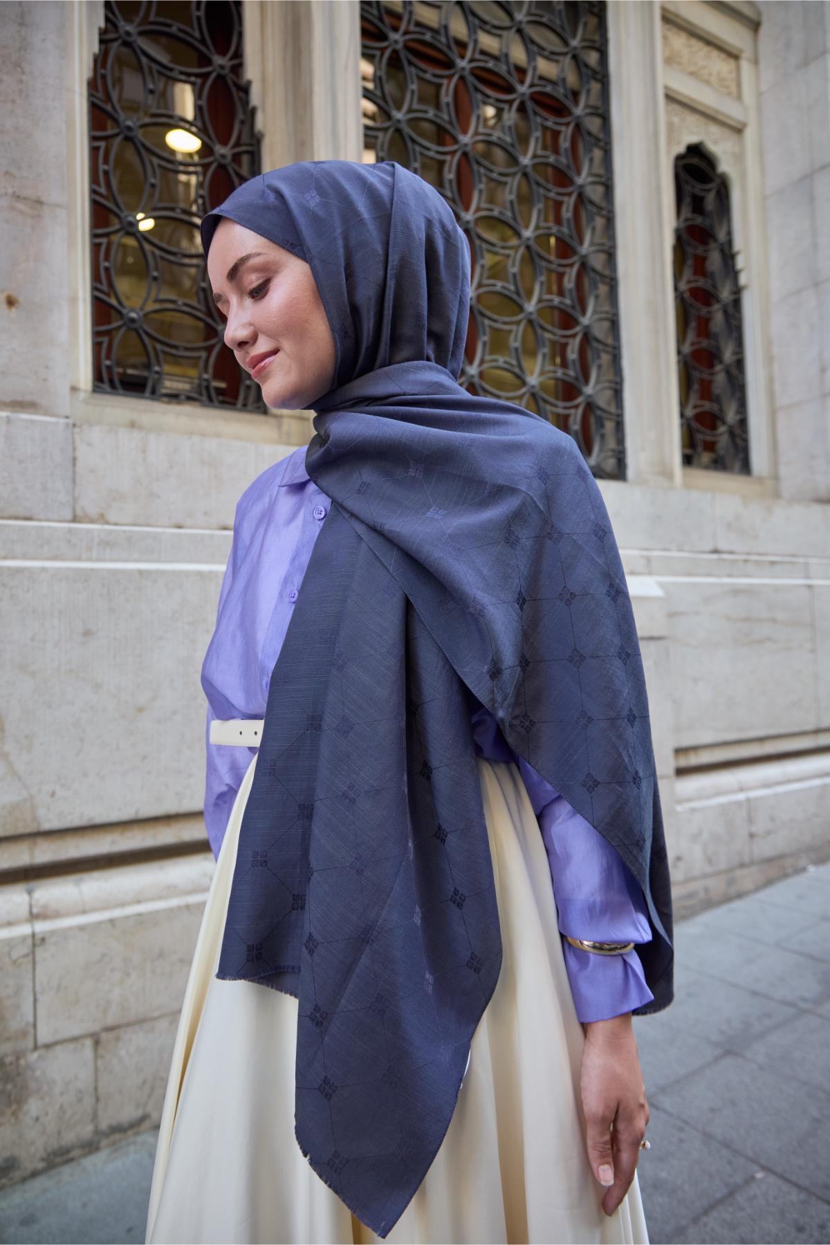 Silk Home Monogram Pamuk İpek Şal 461001-18