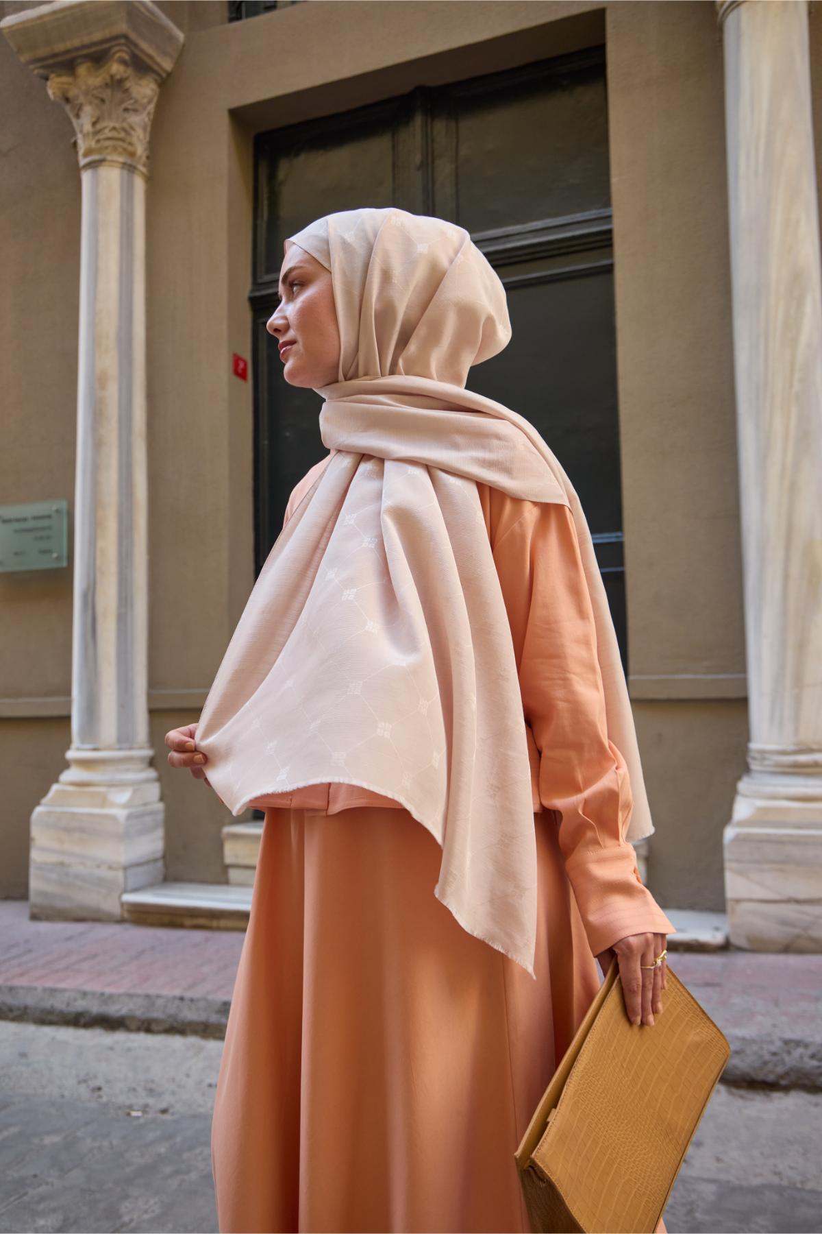 Silk Home Monogram Pamuk İpek Şal 461001-15