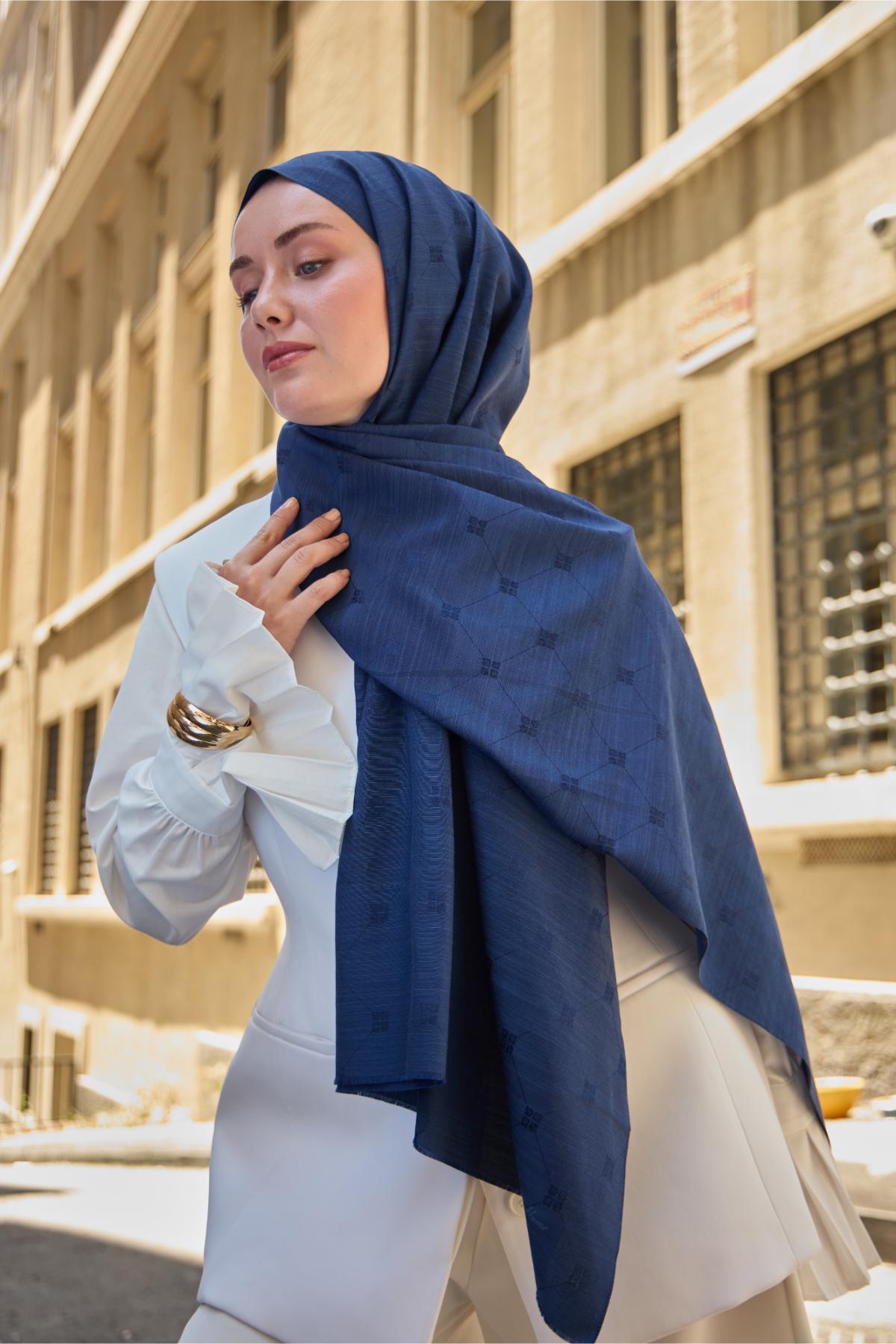 Silk Home Monogram Pamuk İpek Şal 461001-08