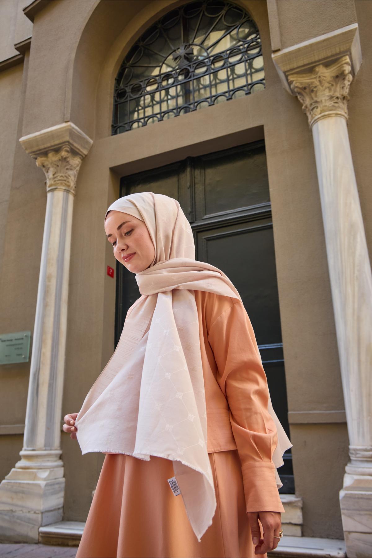 Silk Home Monogram Pamuk İpek Şal 461001-15