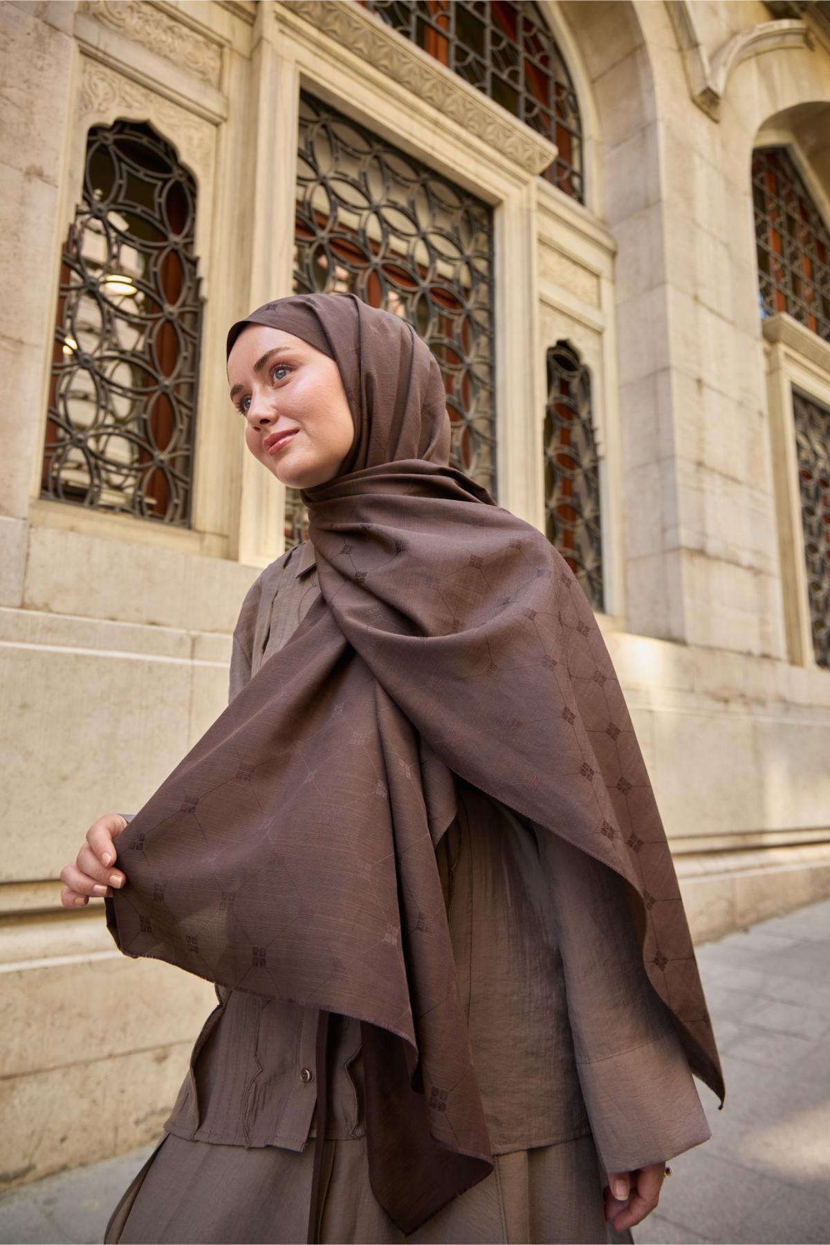 Silk Home Monogram Pamuk İpek Şal 461001-23