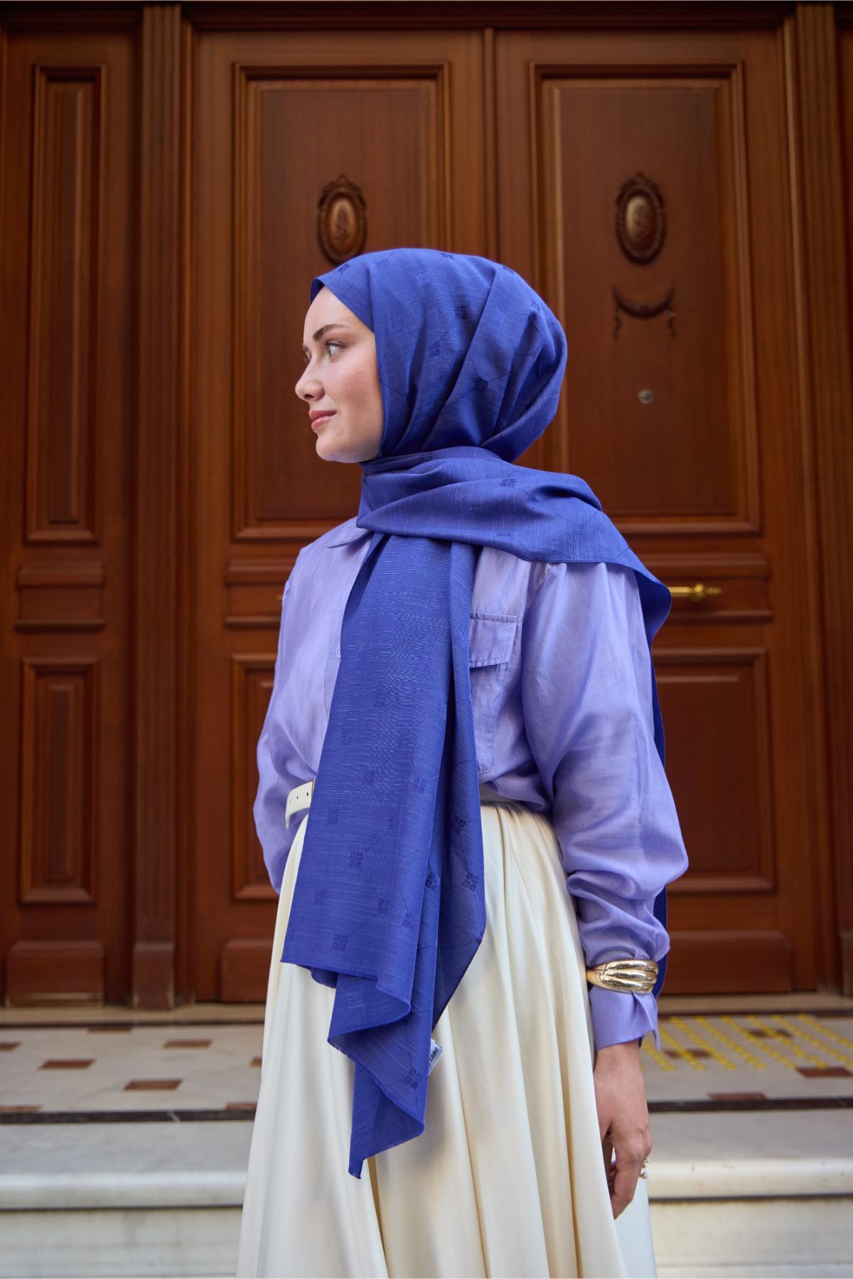 Silk Home Monogram Pamuk İpek Şal 461001-16