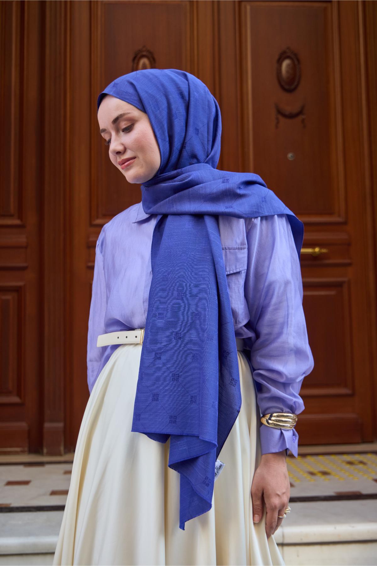 Silk Home Monogram Pamuk İpek Şal 461001-16