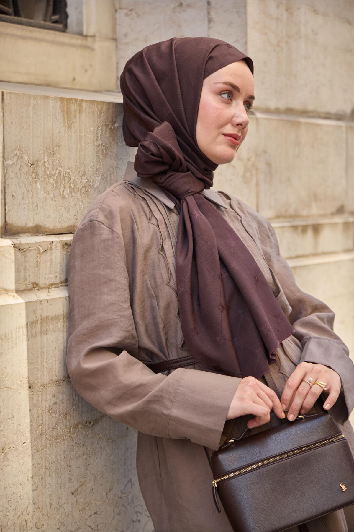 Silk Home Monogram Pamuk İpek Şal 461001-20