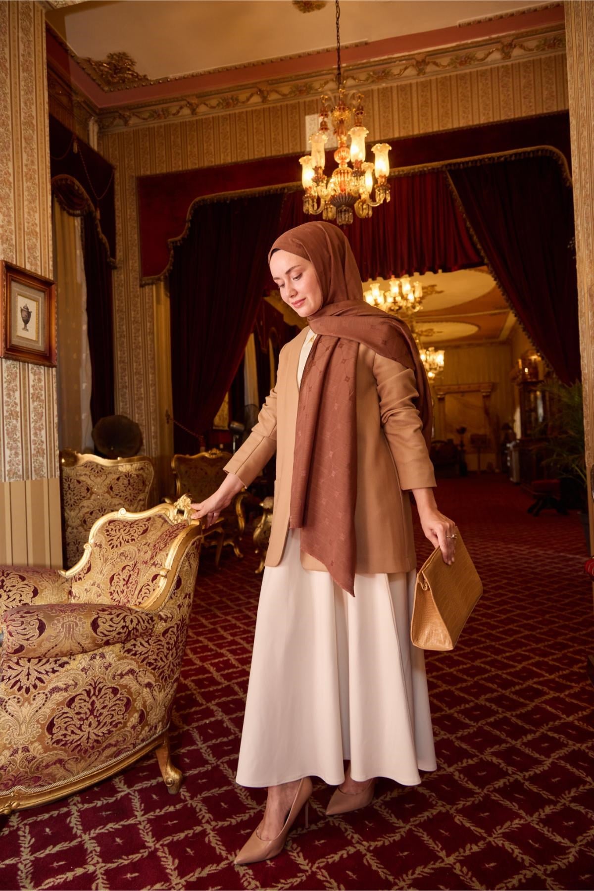 Silk Home Monogram Pamuk İpek Şal 461001-22