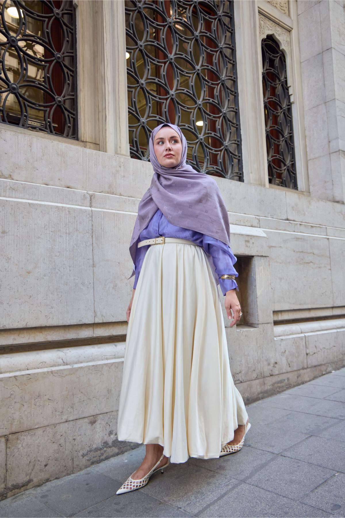 Silk Home Monogram Pamuk İpek Şal 461001-17