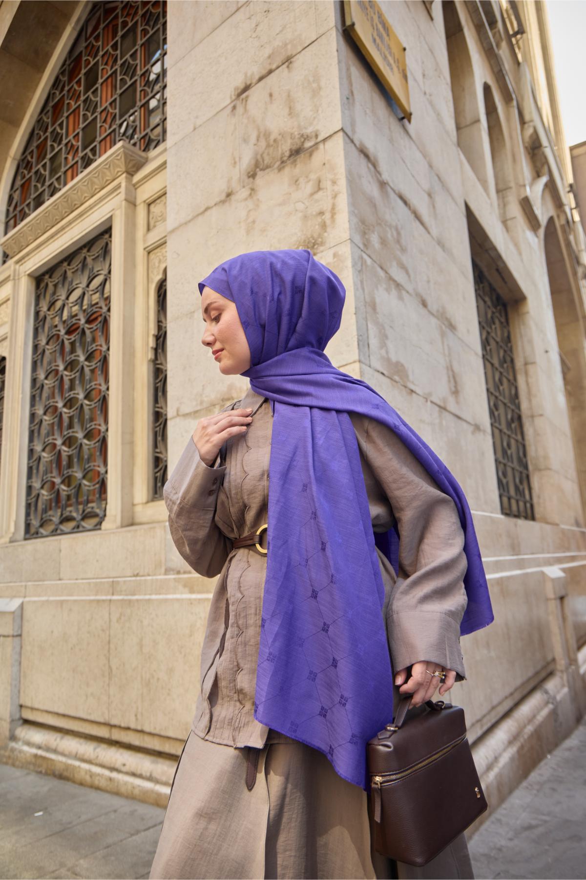 Silk Home Monogram Pamuk İpek Şal 461001-10