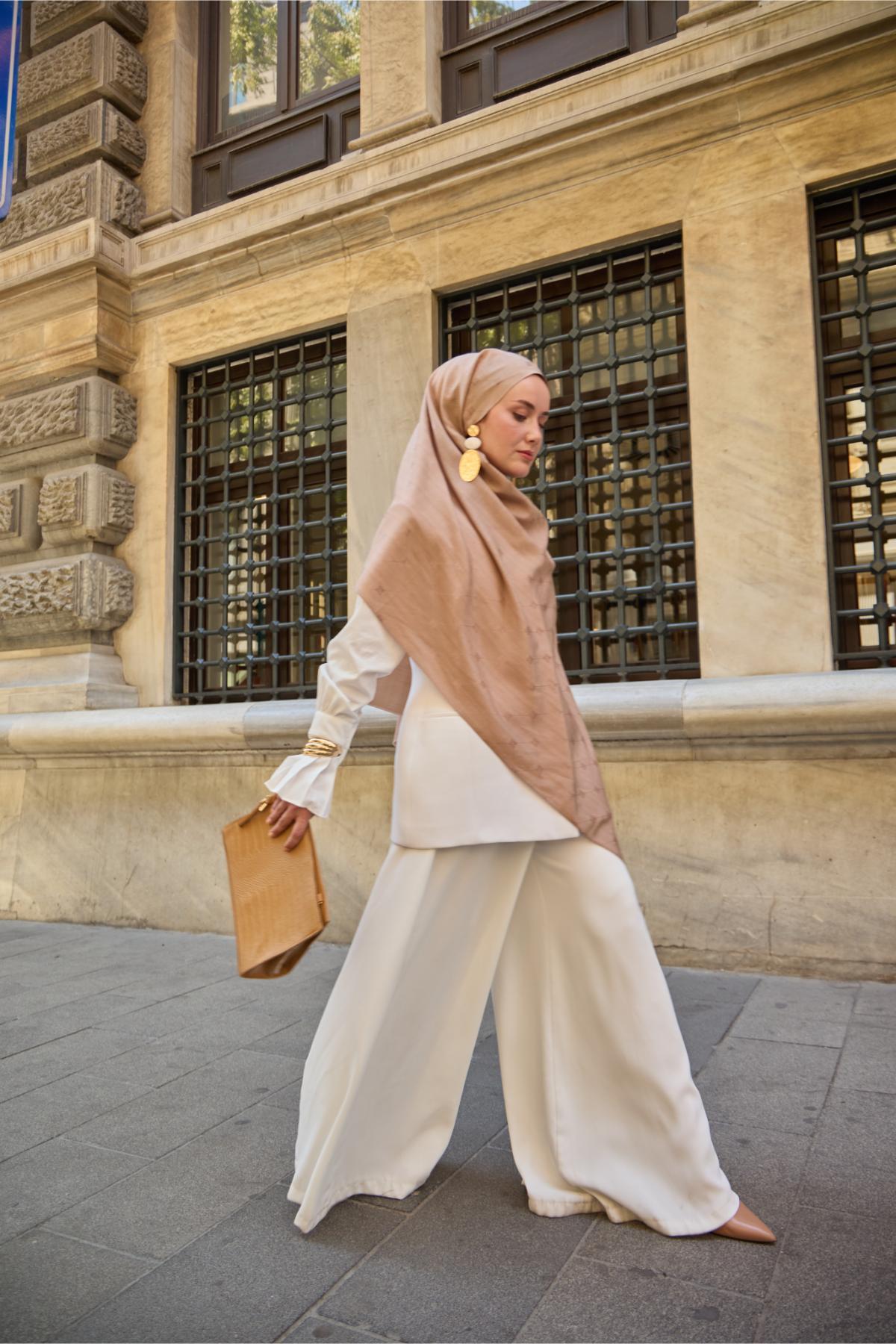 Silk Home Monogram Pamuk İpek Şal 461001-05