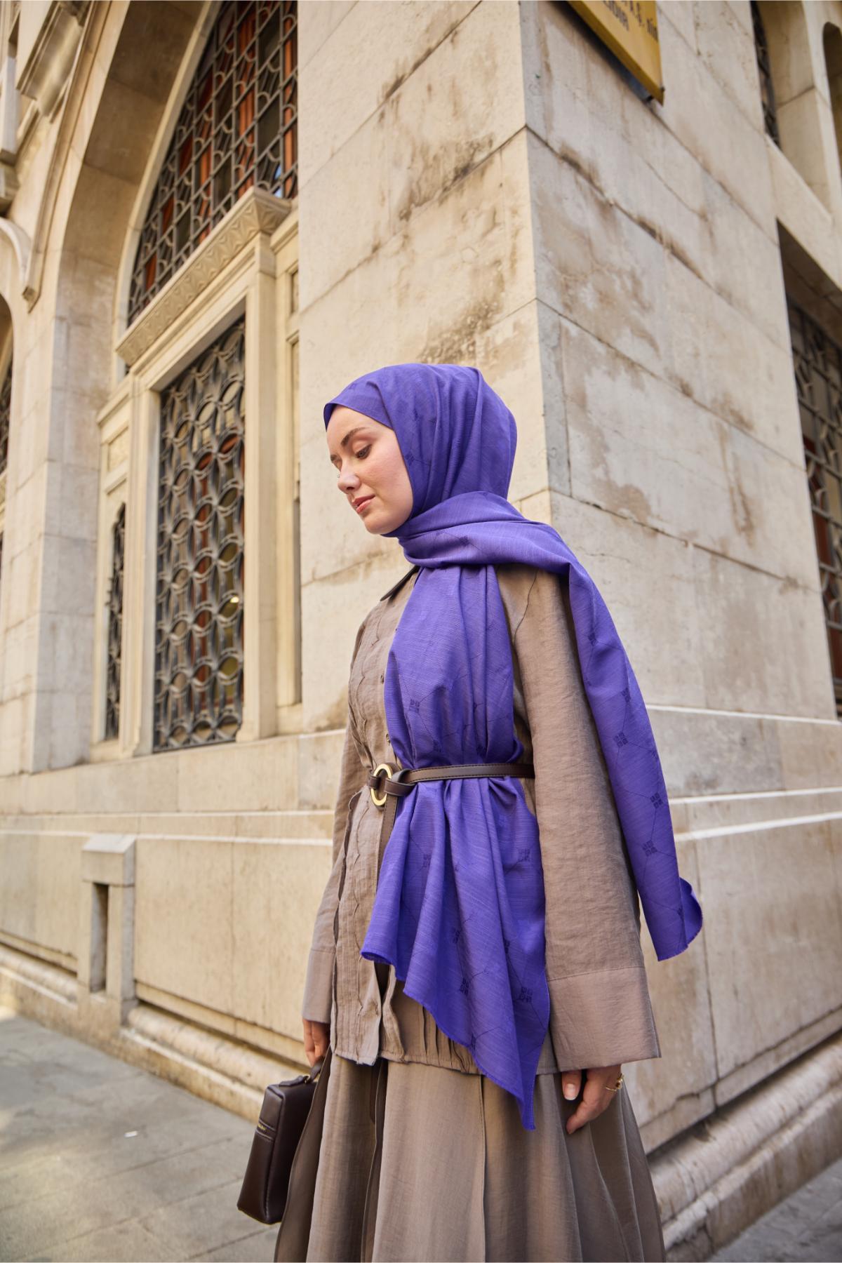 Silk Home Monogram Pamuk İpek Şal 461001-10