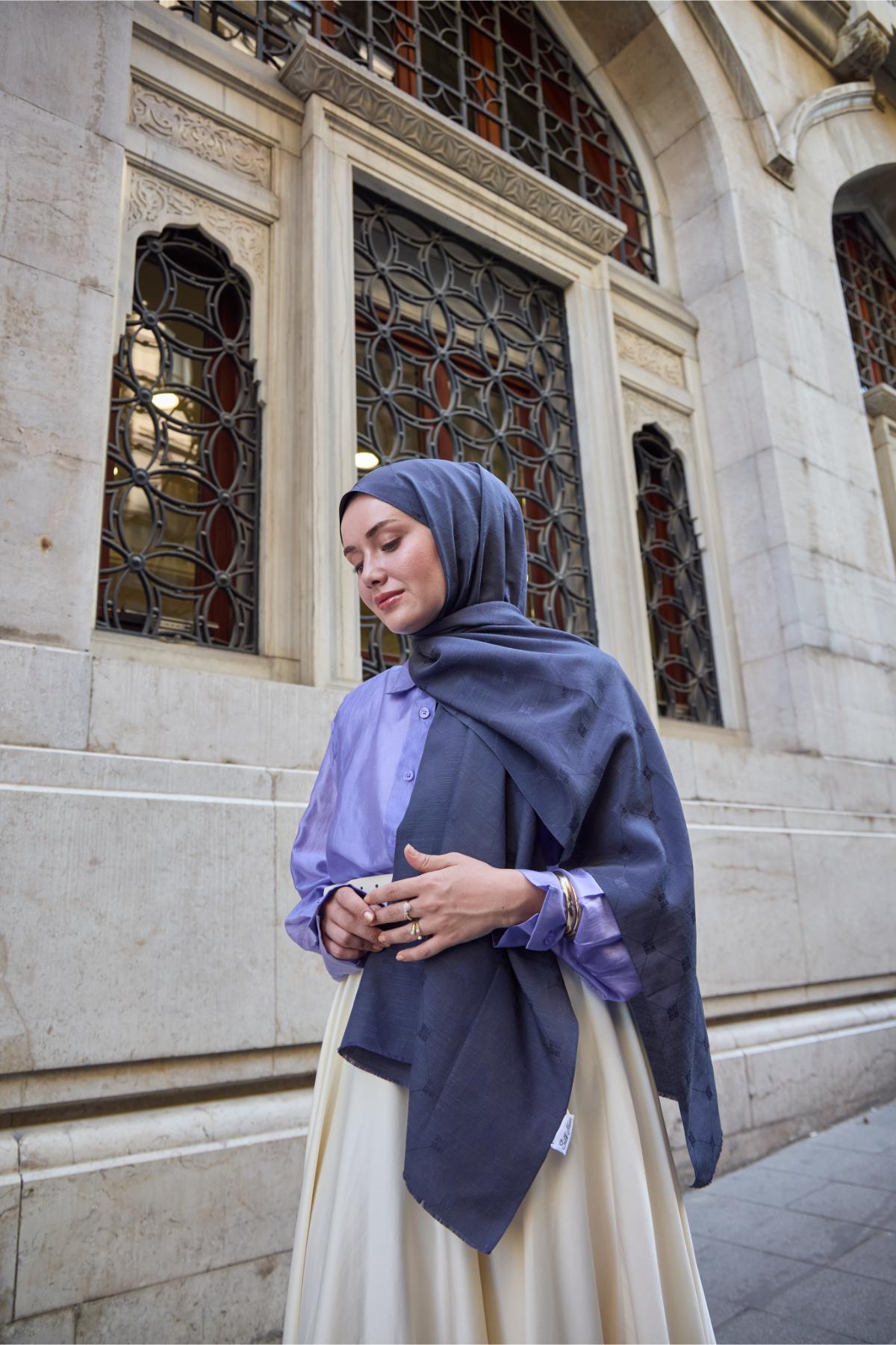 Silk Home Monogram Pamuk İpek Şal 461001-18