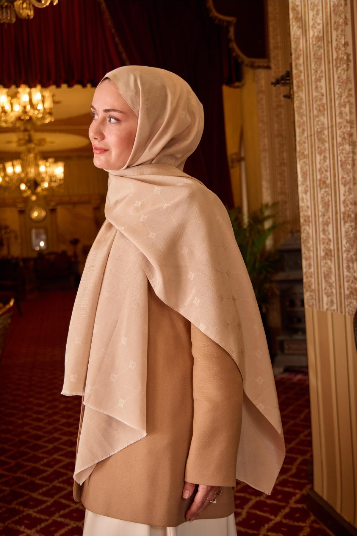 Silk Home Monogram Pamuk İpek Şal 461001-21