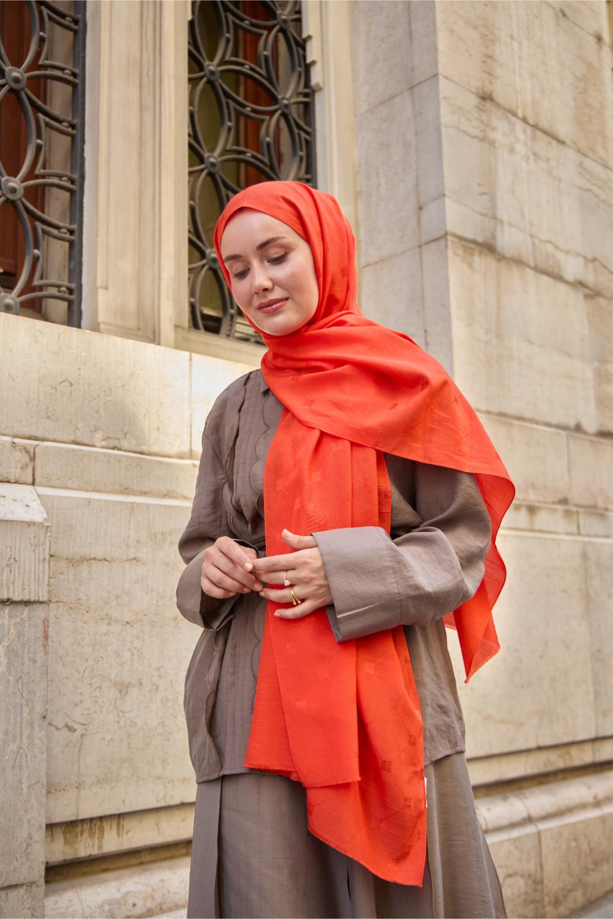 Silk Home Monogram Pamuk İpek Şal 461001-11