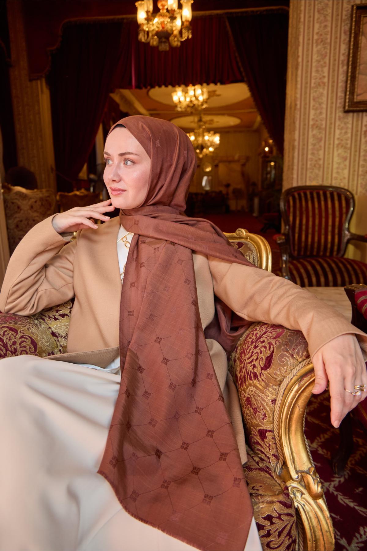 Silk Home Monogram Pamuk İpek Şal 461001-22