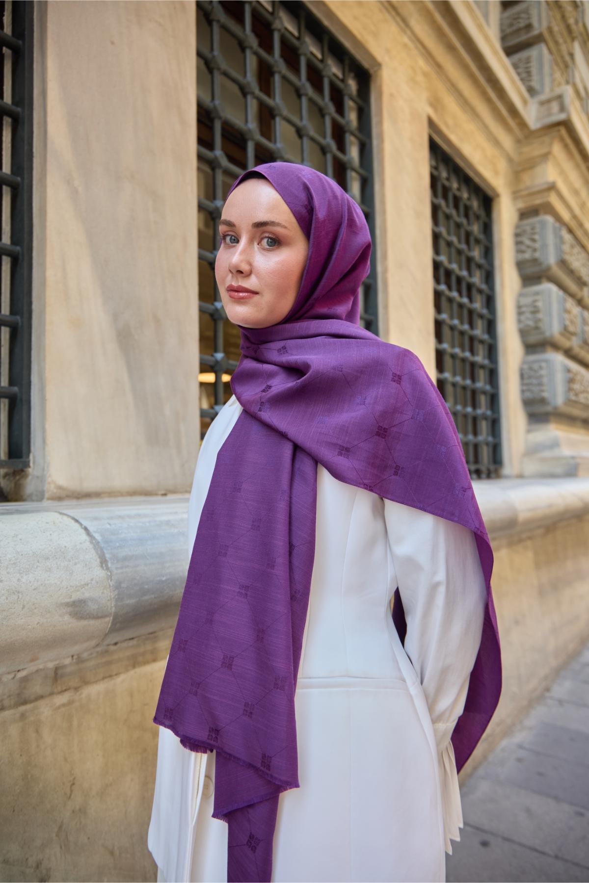 Silk Home Monogram Pamuk İpek Şal 461001-04