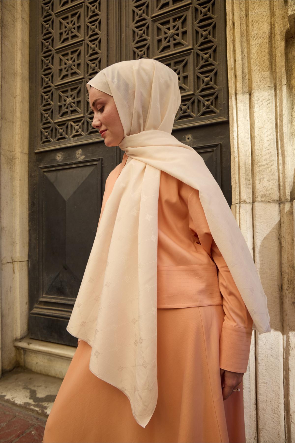 Silk Home Monogram Pamuk İpek Şal 461001-14