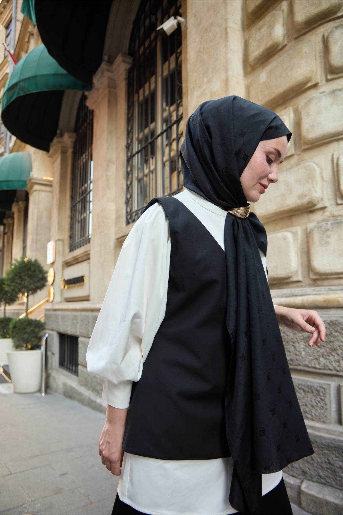 Silk Home Monogram Pamuk İpek Şal 461001-19