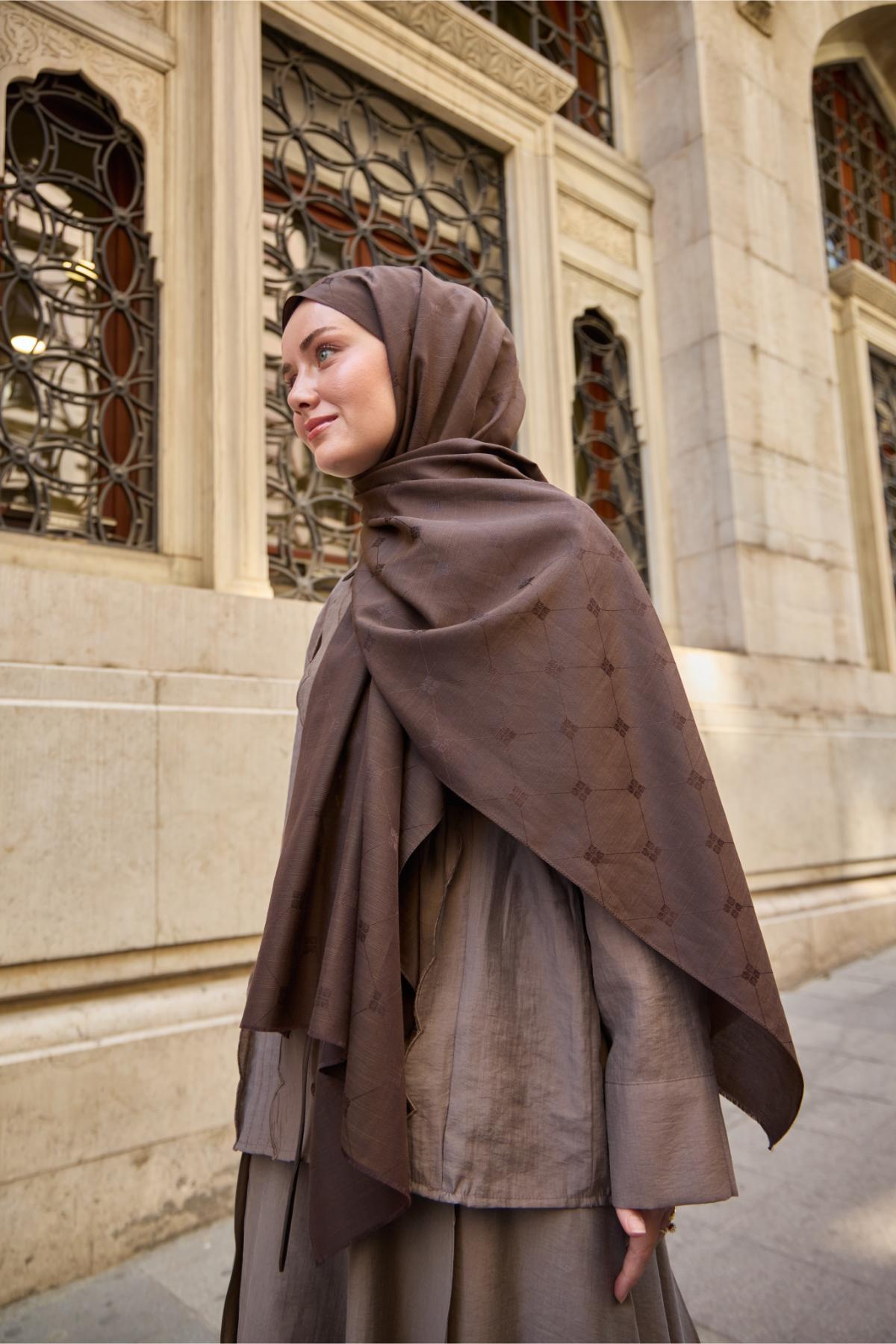 Silk Home Monogram Pamuk İpek Şal 461001-23